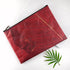 Leaf Leather Clutch Bag - Large