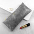 Luxury Slimline Leather Clutch in Stone Grey