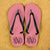 Monogrammed Flip Flops in Pink and Grey