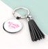 Actually I Can Handwritten Tassle Keyring