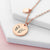 Personalised Birth Flower Brushed Heart and Disc Necklace