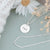 Monogrammed Silver Round Tag Necklace